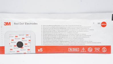3M 2670-5 Red Dot Electrodes Repositionable Monitoring Electrode (x) - Pack of 5